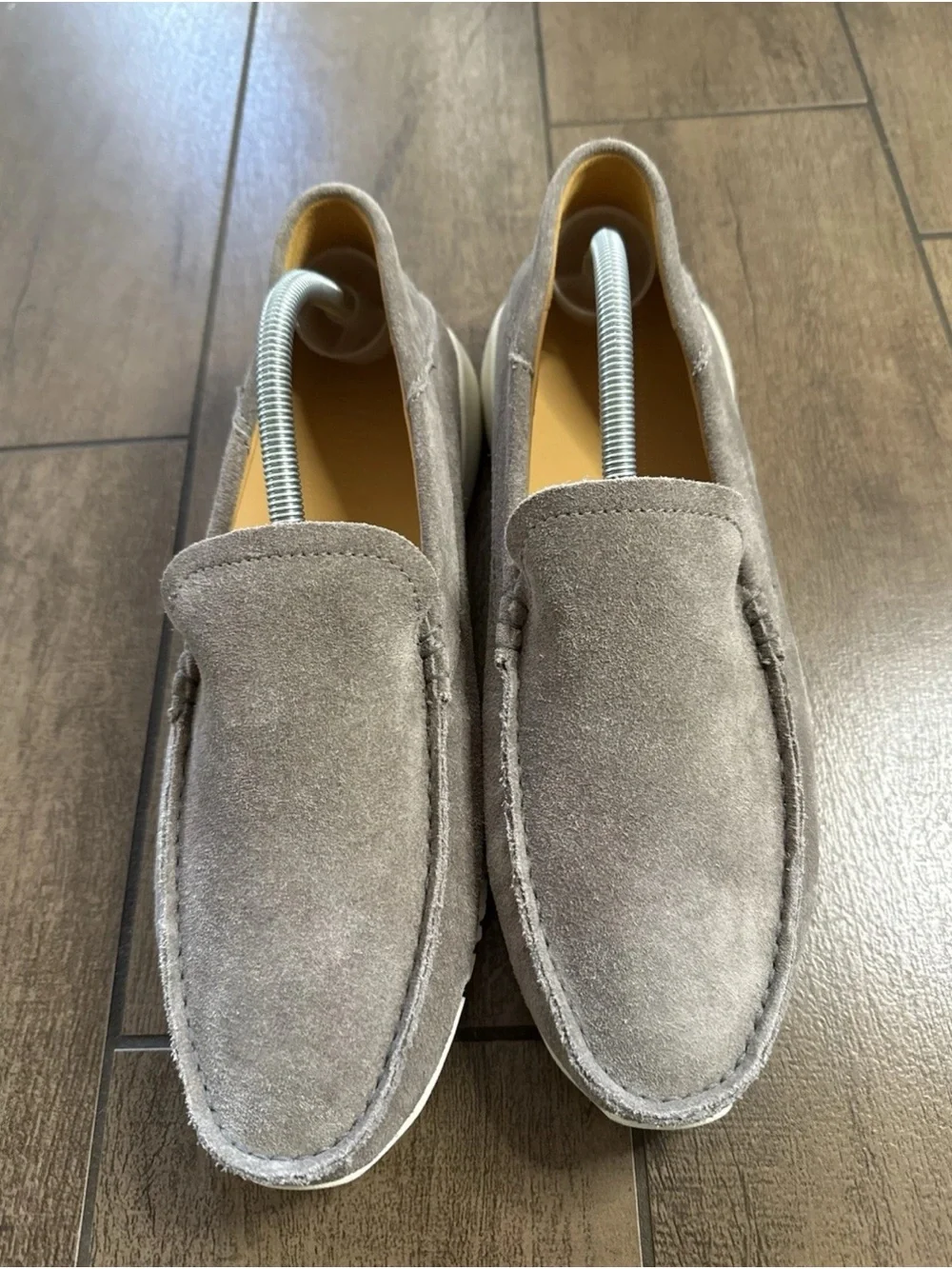 Olukai Ka'a Loafer Leather Suede Light Grey 10535-6363 Men's Sz 10